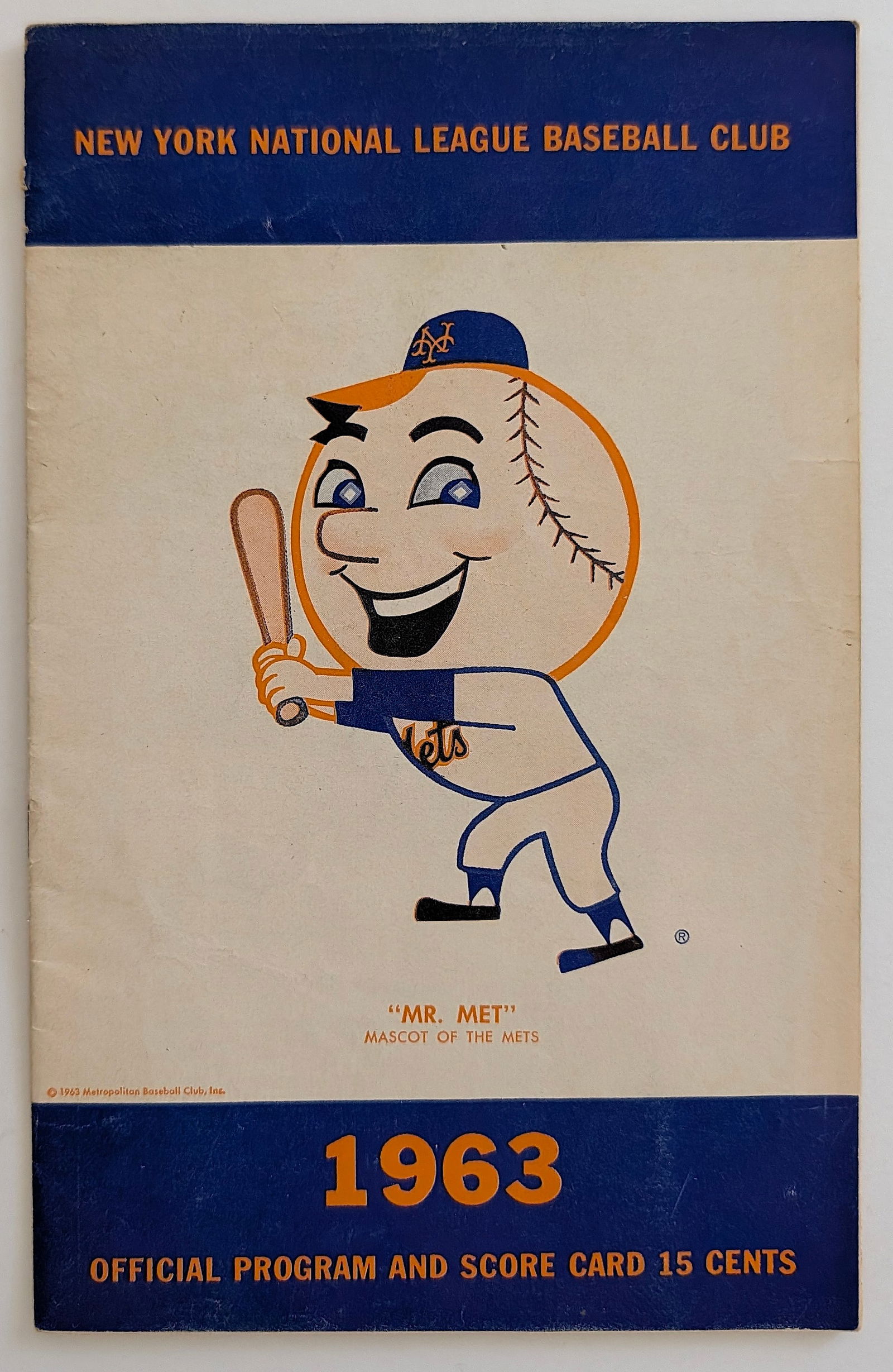 1963 New York Mets Baseball Program & Score Card vs Braves (1 of 4)