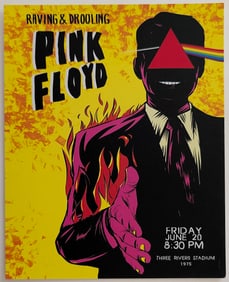 Poster Cardstock Rep. Pink Floyd 1975 Concert