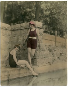 Authentic Scarce Vintage American Pin Up Colored Photo Print