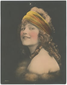 Authentic Scarce Vintage American Pin Up Colored Photo Print