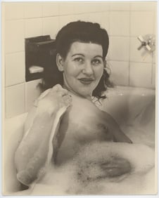 Vintage Pin Up Female Nude Photo 10" x 8"