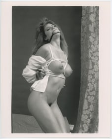 Vintage Pin Up Female Nude Photo 10" x 8"