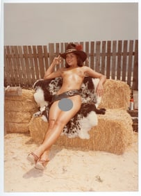 Pin Up Kodak Print Photo Naturalism Nude 3.5" x 5" Ca 1970s - 1990s