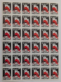 1939 WWII Poland Complete Stamp Sheet WW2 World War II - 36 Stamps