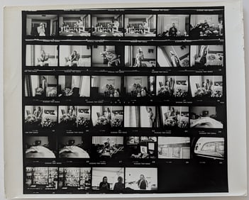 Vintage Contact Sheet Photograph Artistic Nude 16" x 20"