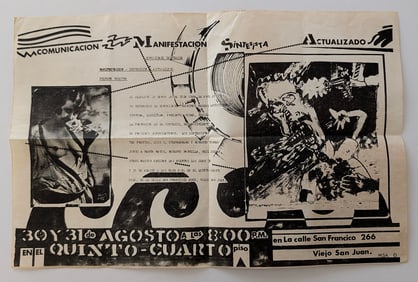 Vintage Latin American Art Ephemera Surrealism Pamphlet