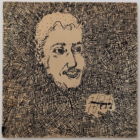 Vintage Latin American Art Ephemera Ink Drawing Signed