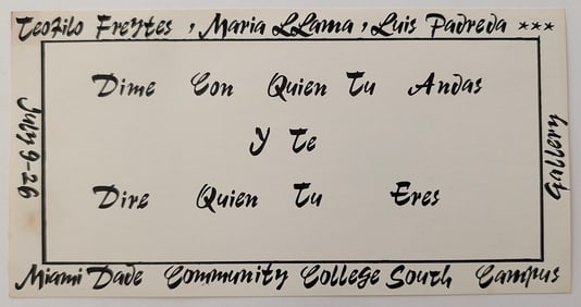 Vintage Latin American Art Ephemera Art Exhibition , Miami