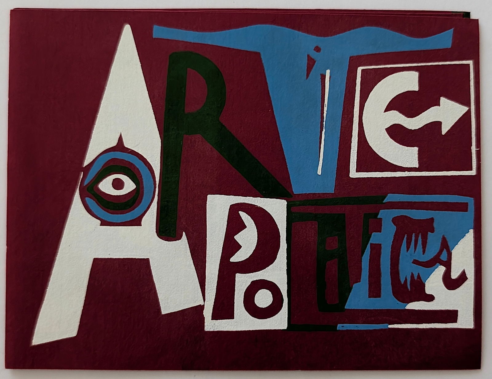 Vintage Latin American Art Ephemera ARTE Y POLITICA: The dimensions are Approx. 5" x 6.5". The provenance of this lot is from the estate/archives of Mr. Ira Licht (1938-2023). Mr. Licht was a former director of UM's Lowe Art Museum. He was educated in C