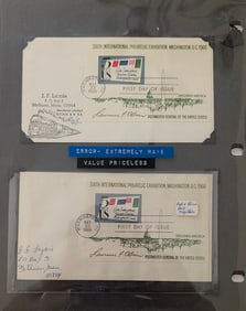 Extremely Rare 2 First Day Issue & 2 Coin-Card  with National Flag