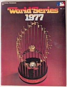 1977 WORLD SERIES VINTAGE PROGRAM YANKEES VS DODGERS