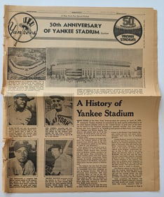 1973 50th Anniversary Yankee Stadium Newspaper Section NY Post