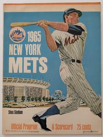 1965 NY METS PROGRAM - BASEBALL MLB -SCORE CARD