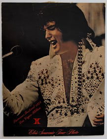 Vintage 1975 Elvis Souvenir Tour Photo Card 11" x 8.5"