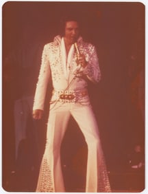 Scarce Original Vintage 1970s ELVIS PRESLEY Photo 3.5" x 5"