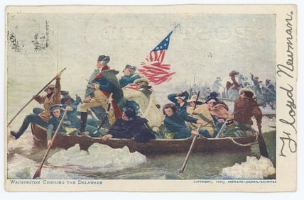 Vintage 1906 Postcard Washington Crossing The Delaware