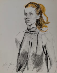 RHODA YANOW PSA-MP Original Art Hand Painted Mixta Drawing/Board