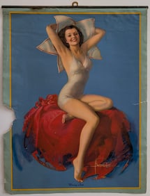 Vintage Pin Up Litho Art by ROLF ARMSTRONG, 1950s
