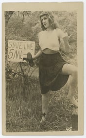 Sexy Hitchiker Snapshot Photograph Woodstock Era