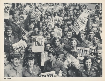 Vintage Litho Peace in the Pacific: Remembering V-J Day