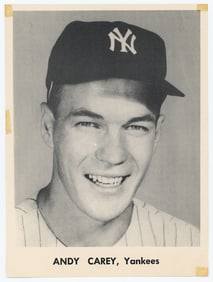 1955 1957 New York Yankees Andy Carey Picture Baseball Card