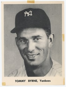 1955 1957 New York Yankees Tommy Byrne Picture Baseball Card
