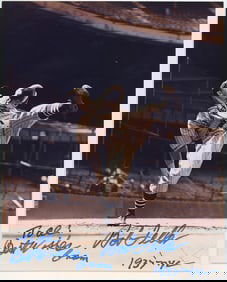 Autographed Photo by BOB Feller Baseball Pitcher Cleveland