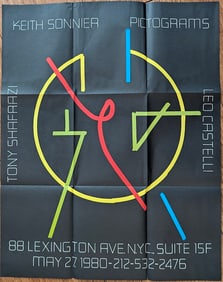 Poster Keith Sonnier Pictograms - Tony Shafrazi and Leo Castelli, 1980