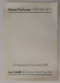Hanne Darboven / Wende 80 1981 Leo Castelli Gallery Rare Edition of 1000