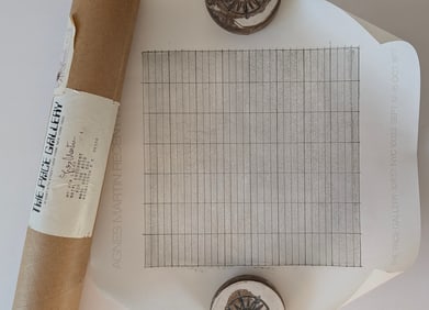 AGNES MARTIN Invitation The Pace Gallery, NY 1977