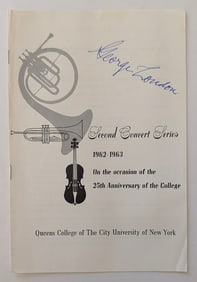Queens College of The City University of New York Concert SIGNED