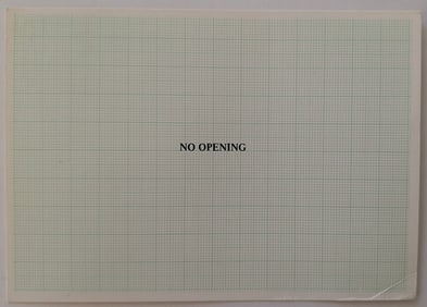 NO OPENING InVITATION Card Dutch Artist JAN DIBBETS, 1974