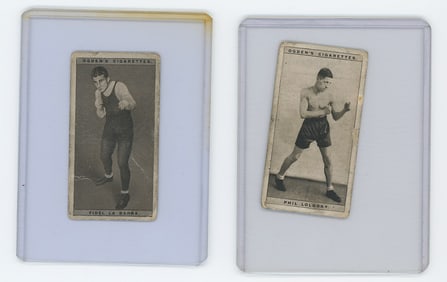 Set of 2 Pair Antique / Vintage Scarce Boxing Cards OPP!!