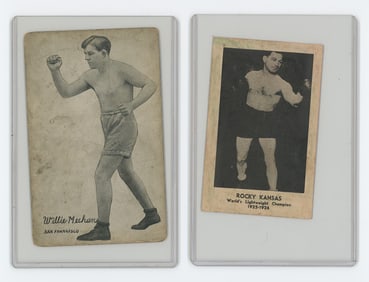Set of 2 Pair Antique / Vintage Scarce Boxing Cards OPP!!