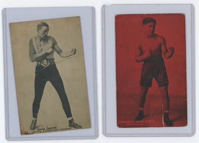 Set of 2 Pair Antique / Vintage Scarce Boxing Cards OPP!!