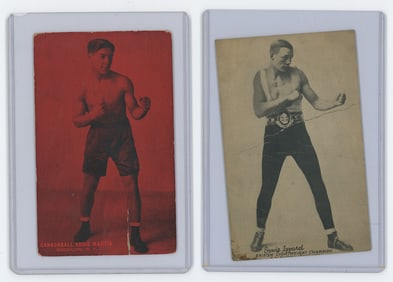 Set of 2 Pair Antique / Vintage Scarce Boxing Cards OPP!!