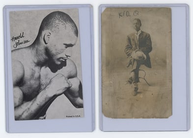 Set of 2 Pair Antique / Vintage Scarce Boxing Cards OPP!!