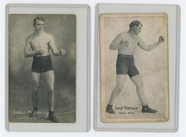 Set of 2 Pair Antique / Vintage Scarce Boxing Cards OPP!!