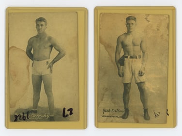 Set of 2 Pair Antique / Vintage Scarce Boxing Cards OPP!!