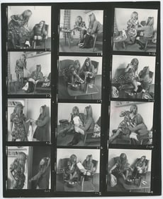 BRUCE WARLAND Hippie Era Contact Sheet Photo Pin Up