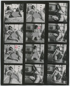 BRUCE WARLAND Hippie Era Contact Sheet Photo Pin Up