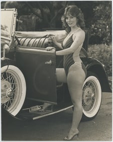 Vintage Pin Up Female Photo 10" x 8" MODEL UNKNOWN