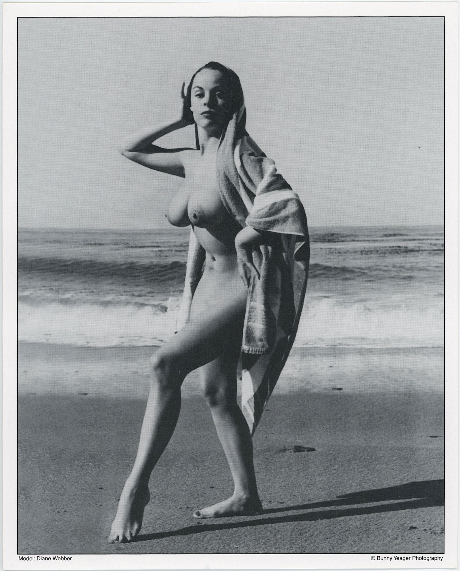 BUNNY YEAGER Vintage Pin Up Litho Model DIANE WEBBER: This lot is consigned by a collector in RI. The provenance is from Bunny Yeager's estate/archives. Linnea Eleanor "Bunny" Yeager (March 13, 1929 - May 24, 2014) was an American photographer and pin-up