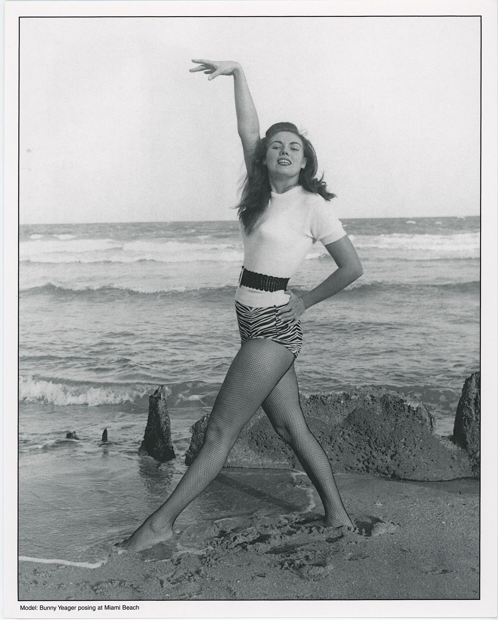 BUNNY YEAGER Vintage Pin Up Litho Model BUNNY YEAGER: This lot is consigned by a collector in RI. The provenance is from Bunny Yeager's estate/archives. Linnea Eleanor "Bunny" Yeager (March 13, 1929 - May 24, 2014) was an American photographer and pin-up