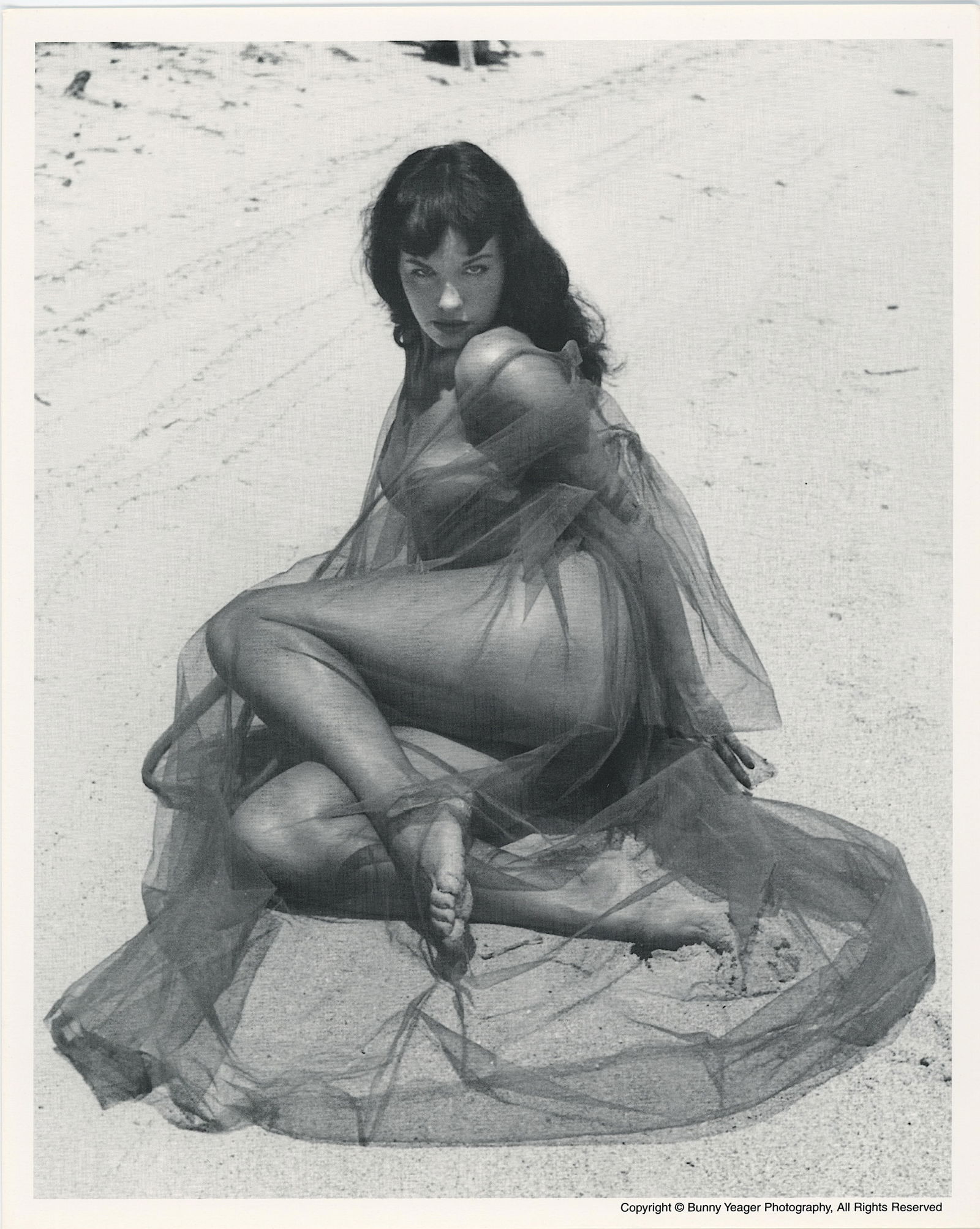 BUNNY YEAGER Vintage Pin Up Litho Model BETTIE PAGE: This lot is consigned by a collector in RI. The provenance is from Bunny Yeager's estate/archives. Linnea Eleanor "Bunny" Yeager (March 13, 1929 - May 24, 2014) was an American photographer and pin-up