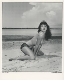 BUNNY YEAGER Vintage Pin Up Litho Model BETTIE PAGE