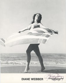 BUNNY YEAGER Vintage Pin Up Litho Model DIANE WEBBER - SIGNED