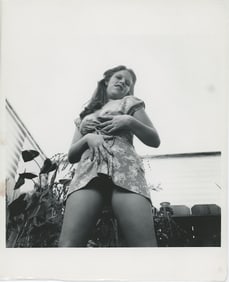 Vintage Pin Up Female Photo 10" x 8" UNKNOWN MODEL