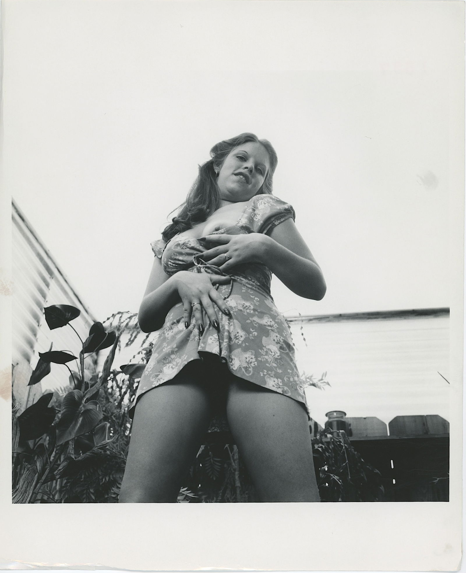 Vintage Pin Up Female Photo 10" x 8" UNKNOWN MODEL (1 of 2)