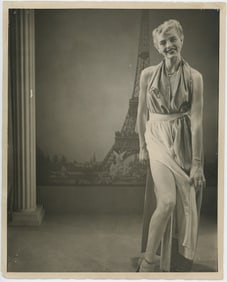 Vintage Pin Up Female Nude Photo 10" x 8" THEATRE DANCER